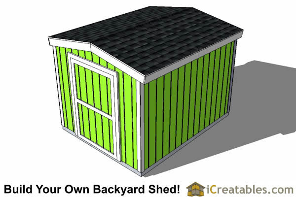 8x12-B8 Backyard Shed Plans Emailed