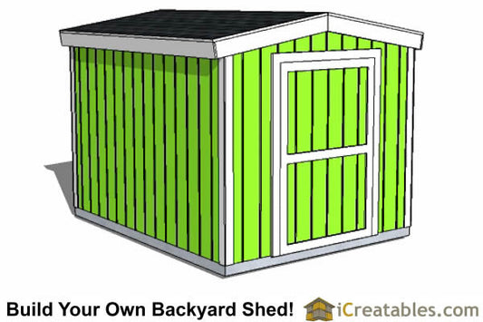 8x12-B8 Backyard Shed Plans Emailed