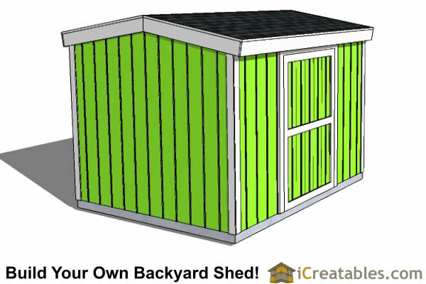 8x12-B8 Backyard Shed Plans Emailed