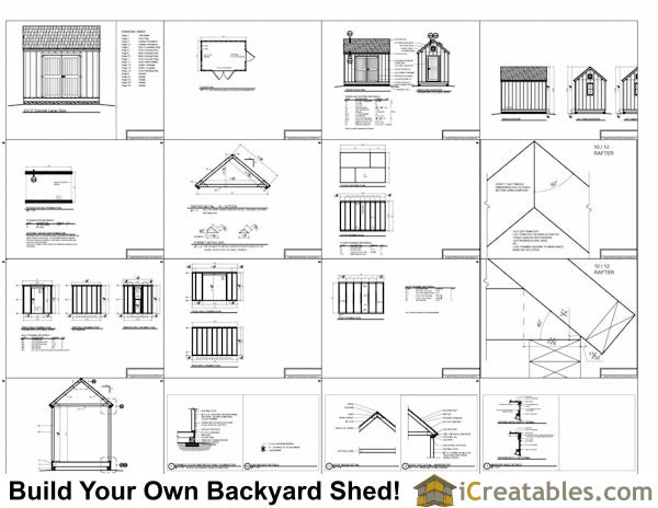 8x12-CLD Colonial Large Door Plans Emailed
