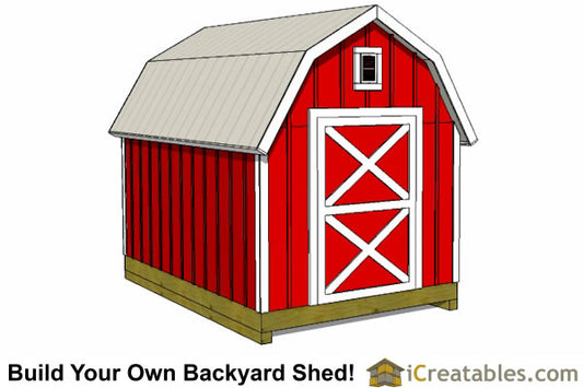 8x12-GB Gambrel Shed Plans Emailed