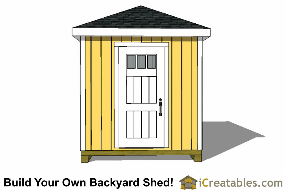 8x12-H Hip Roof Shed Plans Emailed