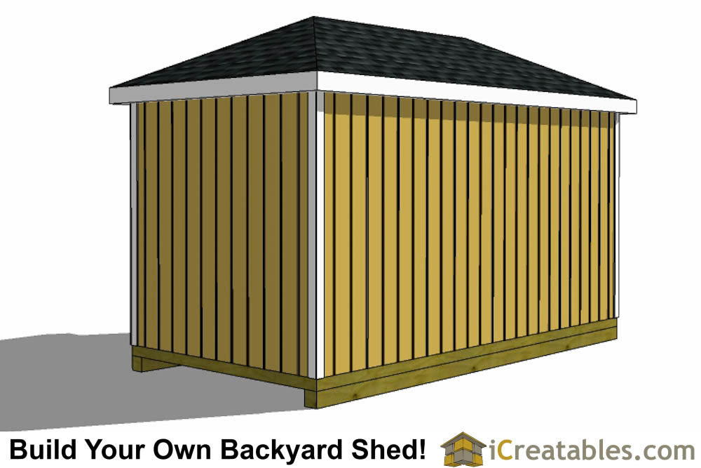 8x12-H Hip Roof Shed Plans Emailed