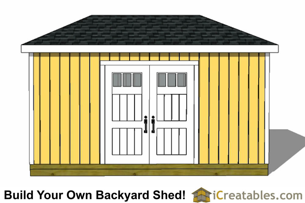 8x12-H Hip Roof Shed Plans Emailed