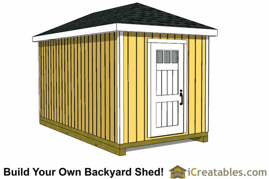 8x12-H Hip Roof Shed Plans Emailed