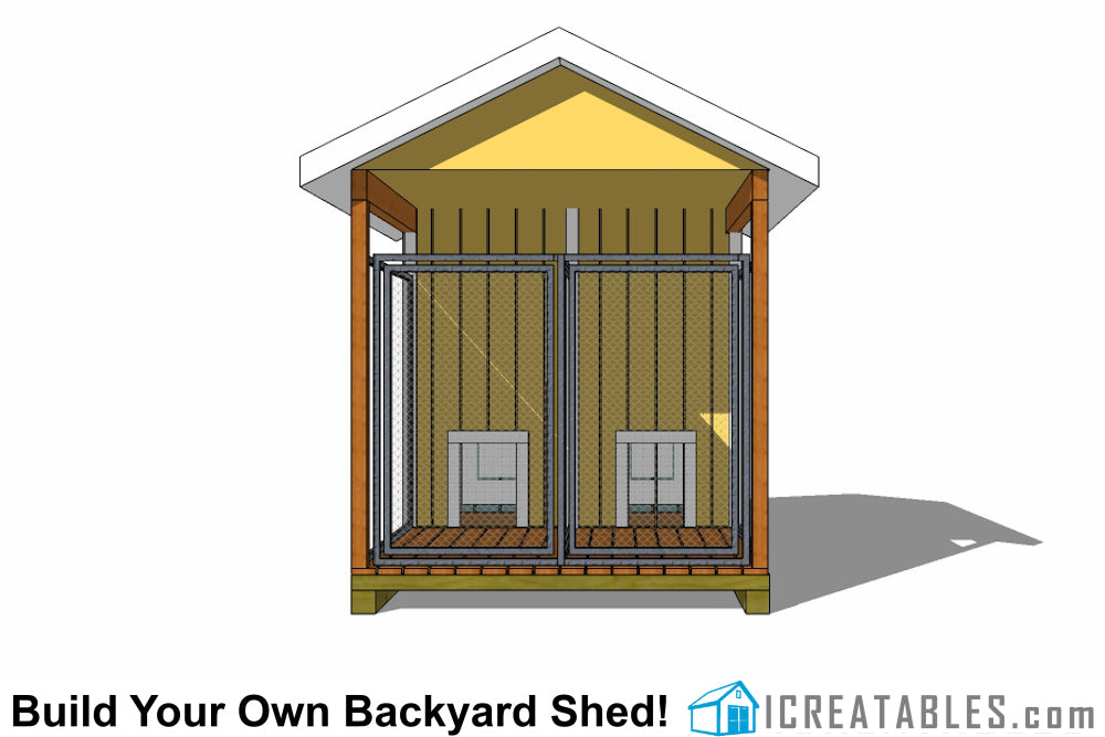 8x12-K2 Dog Kennel Plans Emailed
