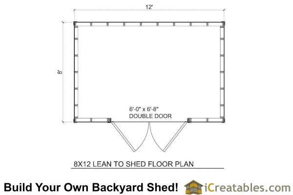 8x12-LT8 Lean To 8 Foot Emailed