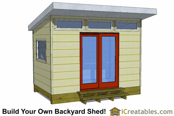 8x12-S1 Modern Shed Plans Emailed