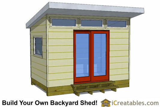 8x12-S1 Modern Shed Plans Emailed