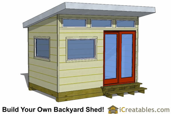 8x12-S2 Modern Shed Plans Emailed