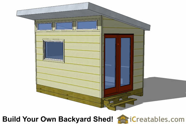 8x12-S3 Modern Shed Plans Emailed