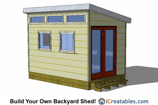 8x12-S3 Modern Shed Plans Emailed
