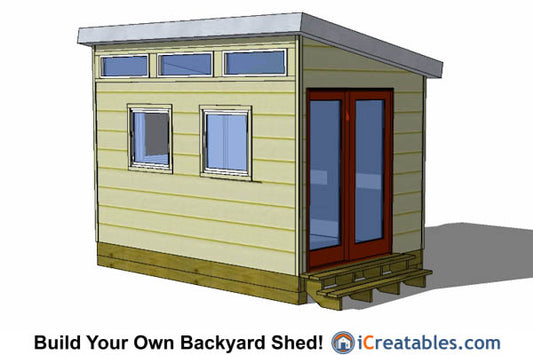 8x12-S3 Modern Shed Plans Emailed