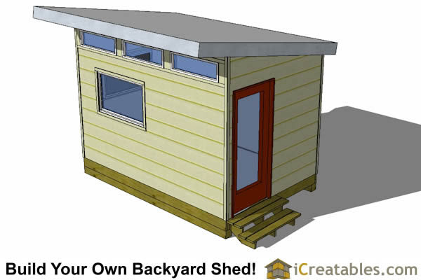 8x12-S3 Modern Shed Plans Emailed