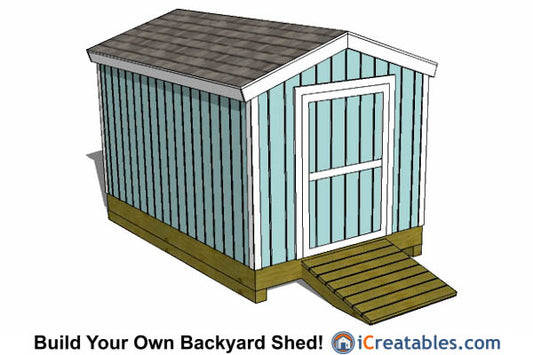 8x12-B Backyard Shed Plans Emailed