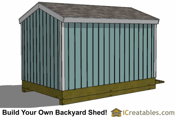 8x12-B Backyard Shed Plans Emailed