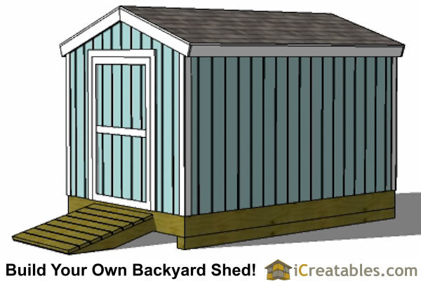 8x12-B Backyard Shed Plans Emailed