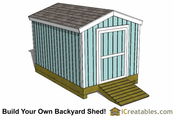 8x12-B Backyard Shed Plans Emailed
