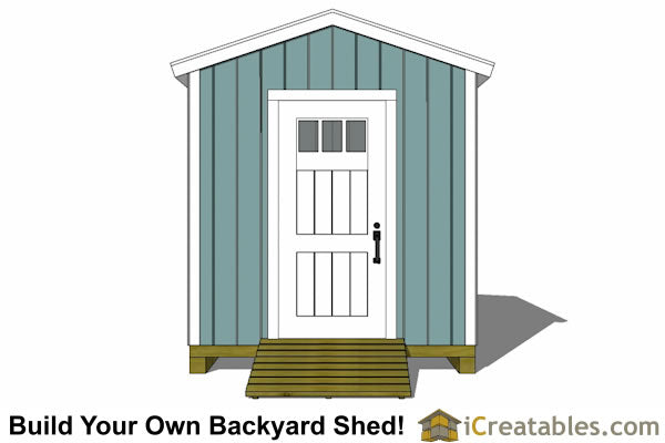 8x12-BT Backyard Tall Shed Plans Emailed