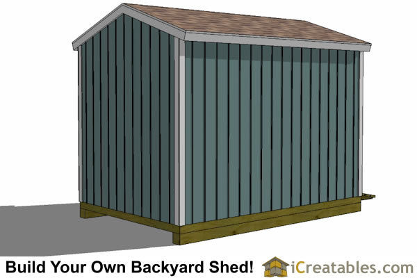 8x12-BT Backyard Tall Shed Plans Emailed