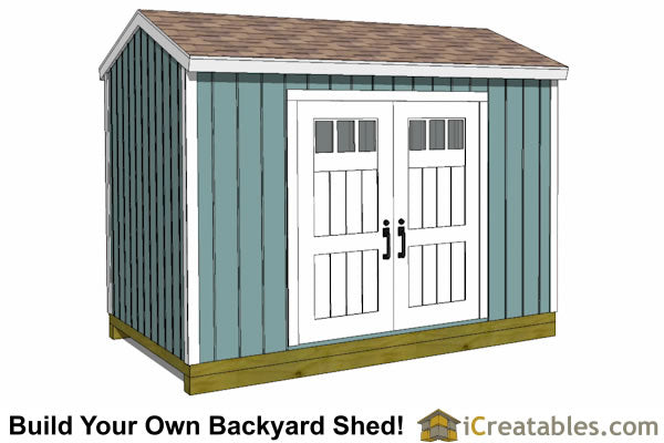 8x12-BT Backyard Tall Shed Plans Emailed