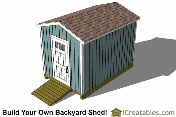 8x12-BT Backyard Tall Shed Plans Emailed